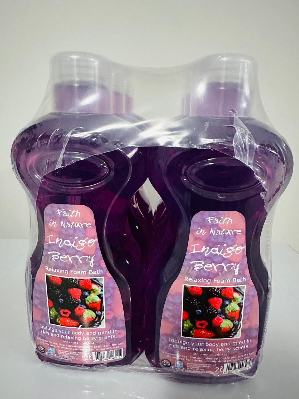 Faith In Nature Indigo Berry Refreshing Foam Bath 2L - Pack of 6