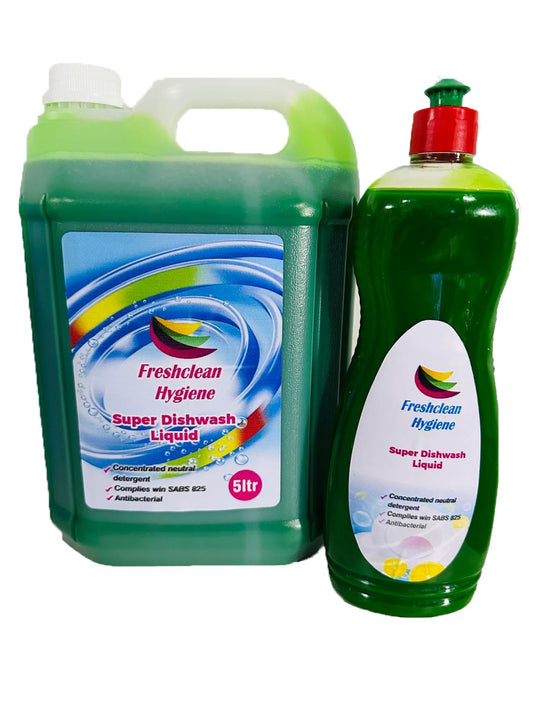 Freshclean Hygiene Super Dishwash green 5L + 750 ml