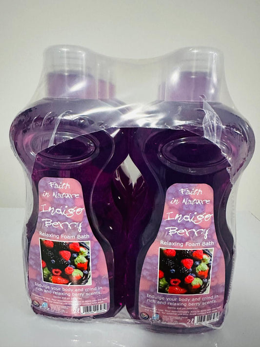 Faith In Nature Indigo Berry Refreshing Foam Bath 2L - Pack of 6
